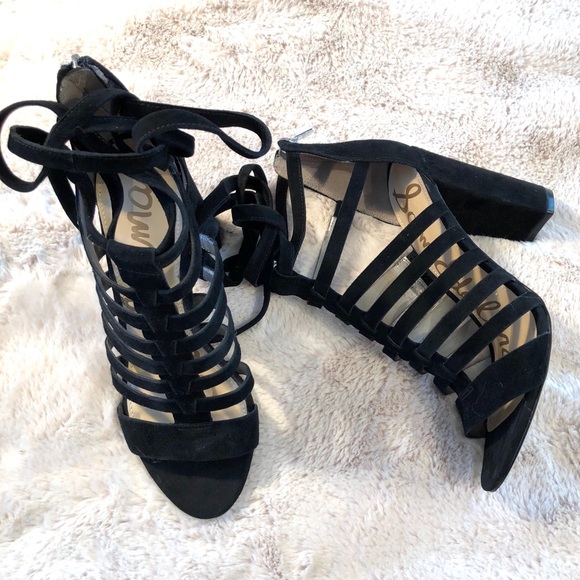 Sam Edelman “Yarina” Suede Cage Heels SZ8.5 NWOB - Picture 2 of 7